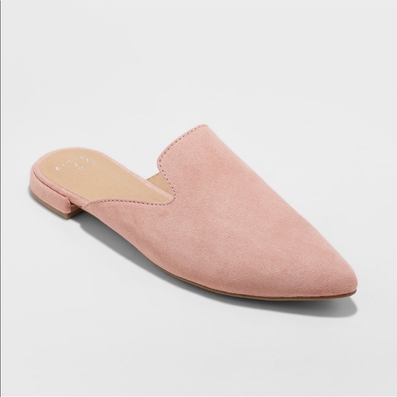 a new day Shoes - A New Day Velma Slip On Pointy Toe Mules Pink